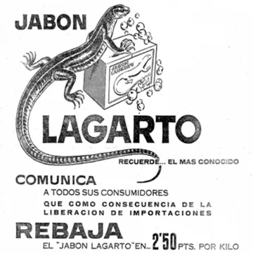 Jabón Lagarto Antiguo encontrado en un vaciado