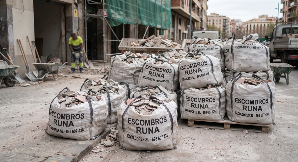 Big bag de obra para restos de reforma