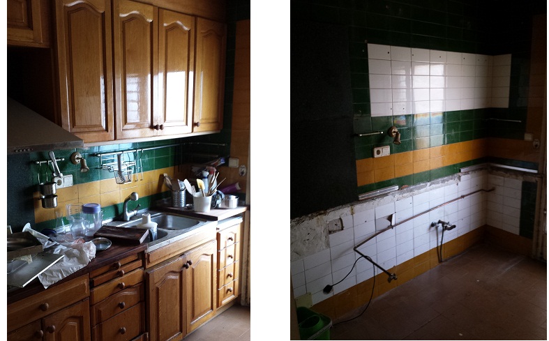 Antes del desmontaje de cocina