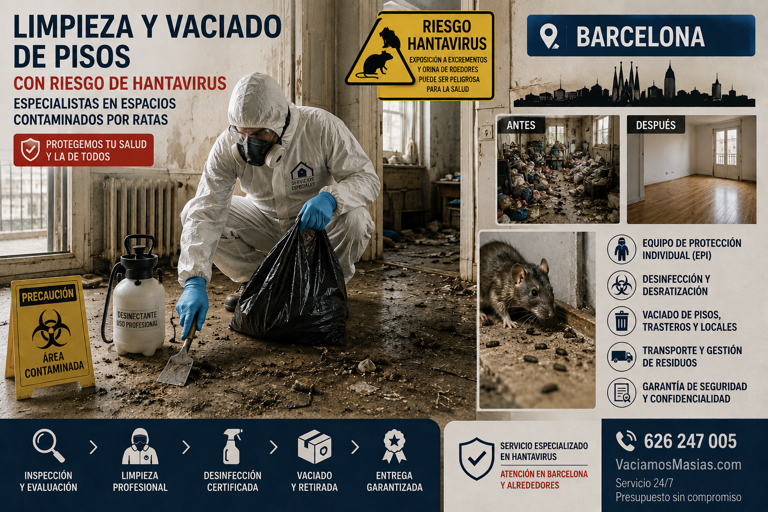 Equipo de vaciado técnico en Barcelona